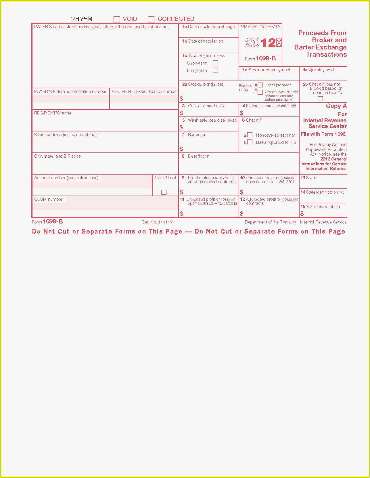 Irs Form 1096 Template