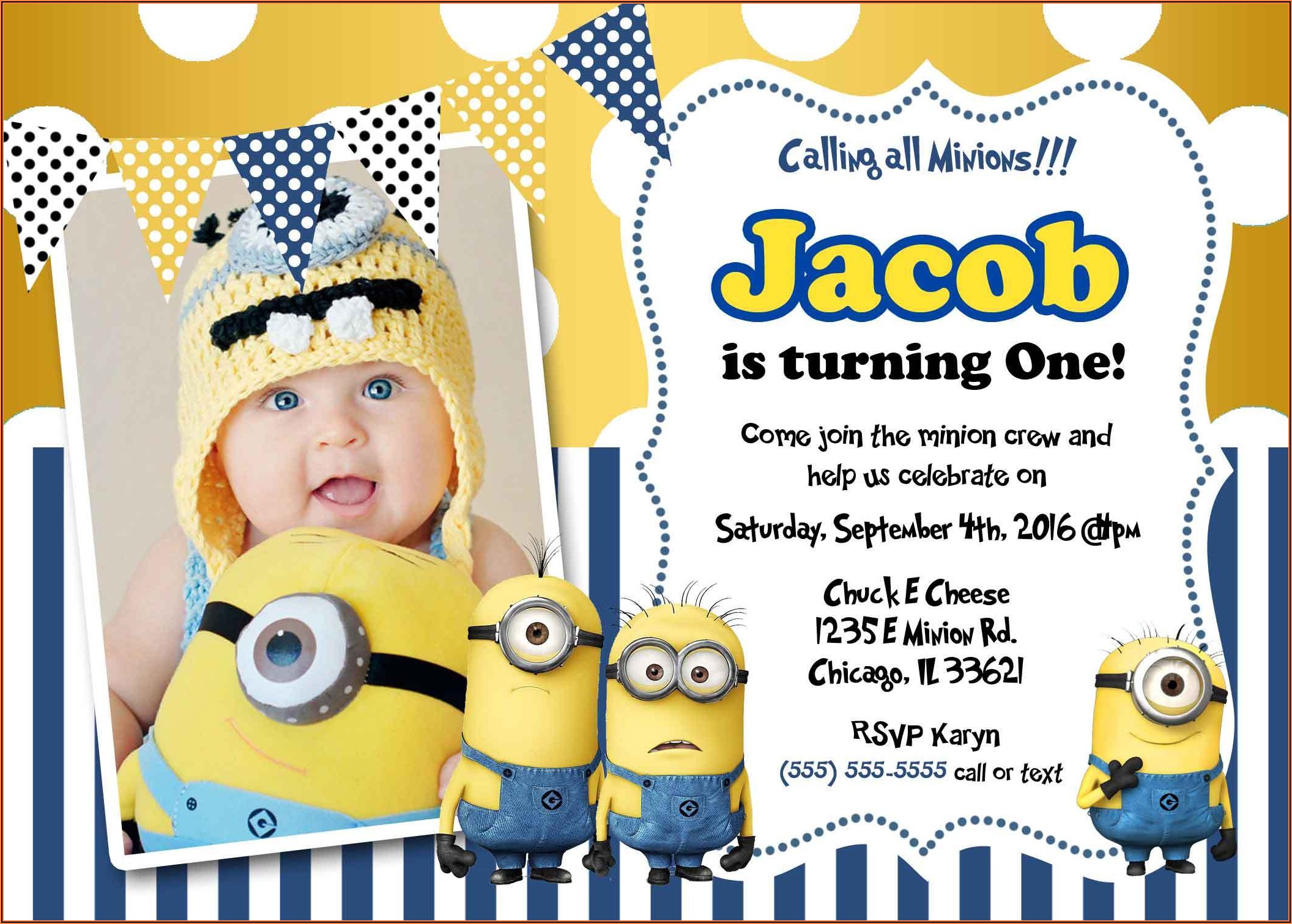 1st Birthday Invitation Card For Baby Boy Psd Free Download