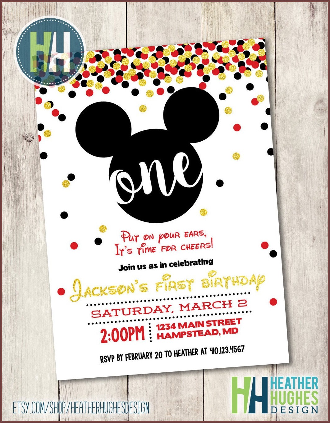 1st Birthday Invitations Boy Mickey Mouse