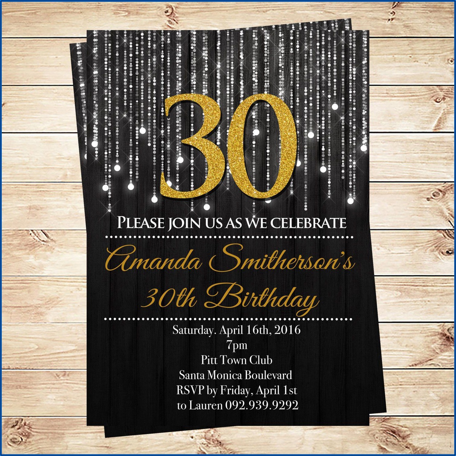 30th Birthday Invitations Ideas