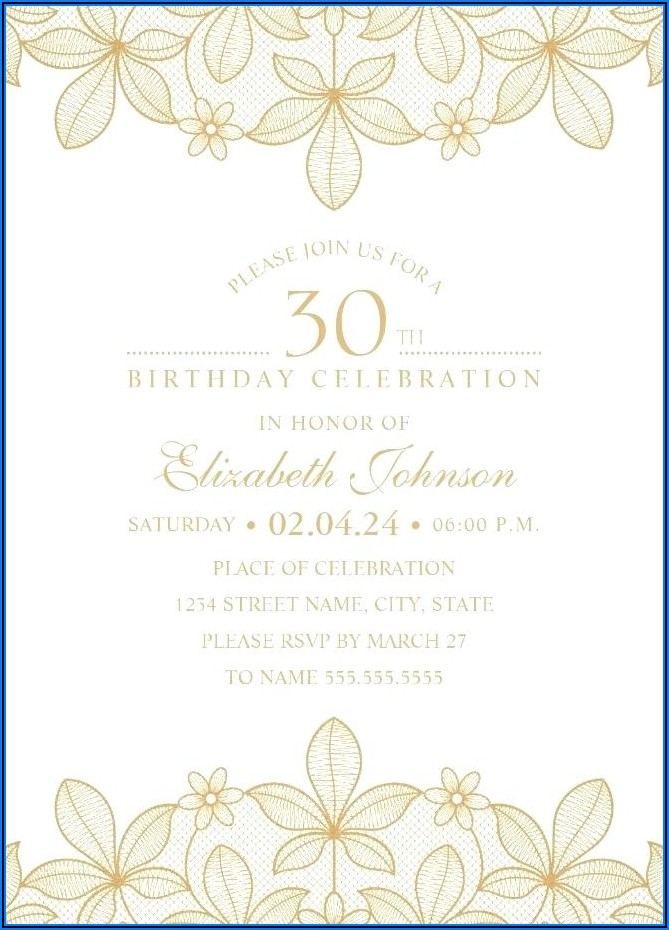 30th Surprise Birthday Invitations Templates