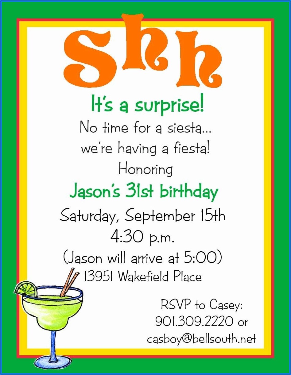 50th Surprise Birthday Party Invitations For Him