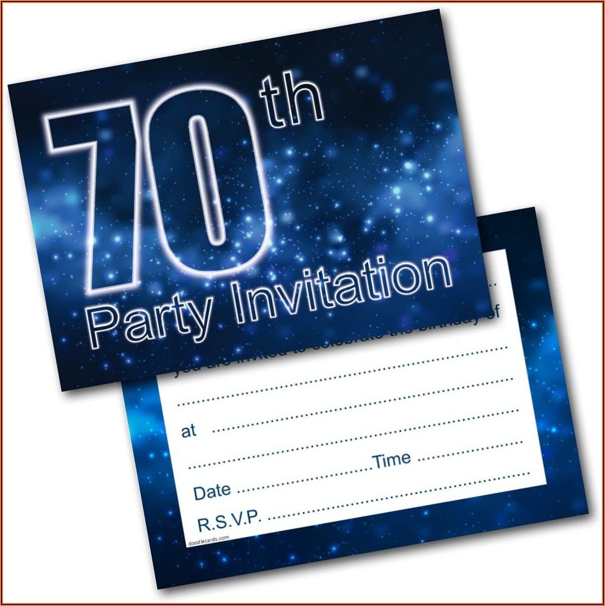 70th Birthday Invitations Male