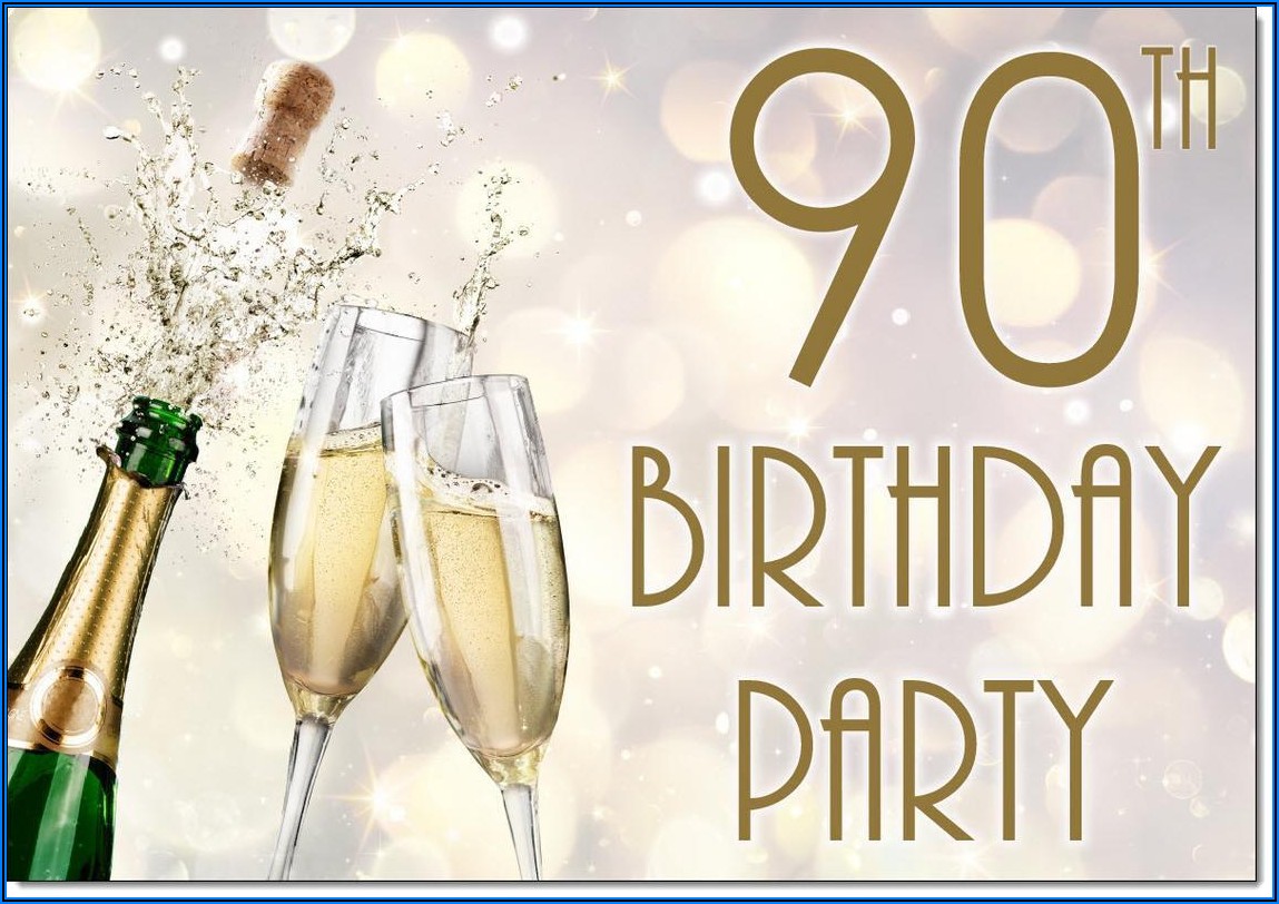 90th Birthday Invitations Female