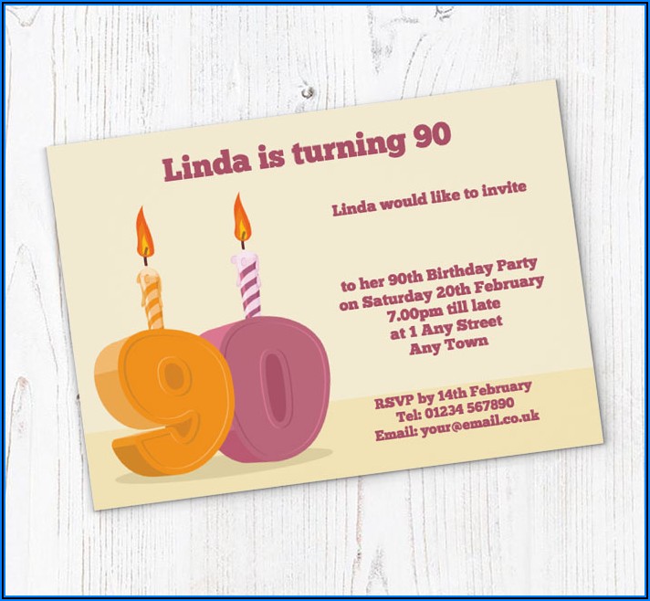 90th Birthday Invitations Online