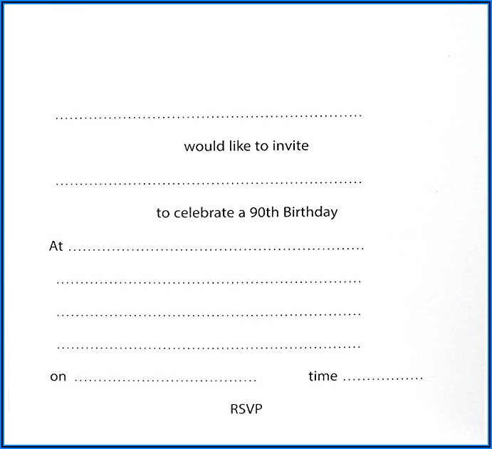 90th Birthday Party Invitations Uk