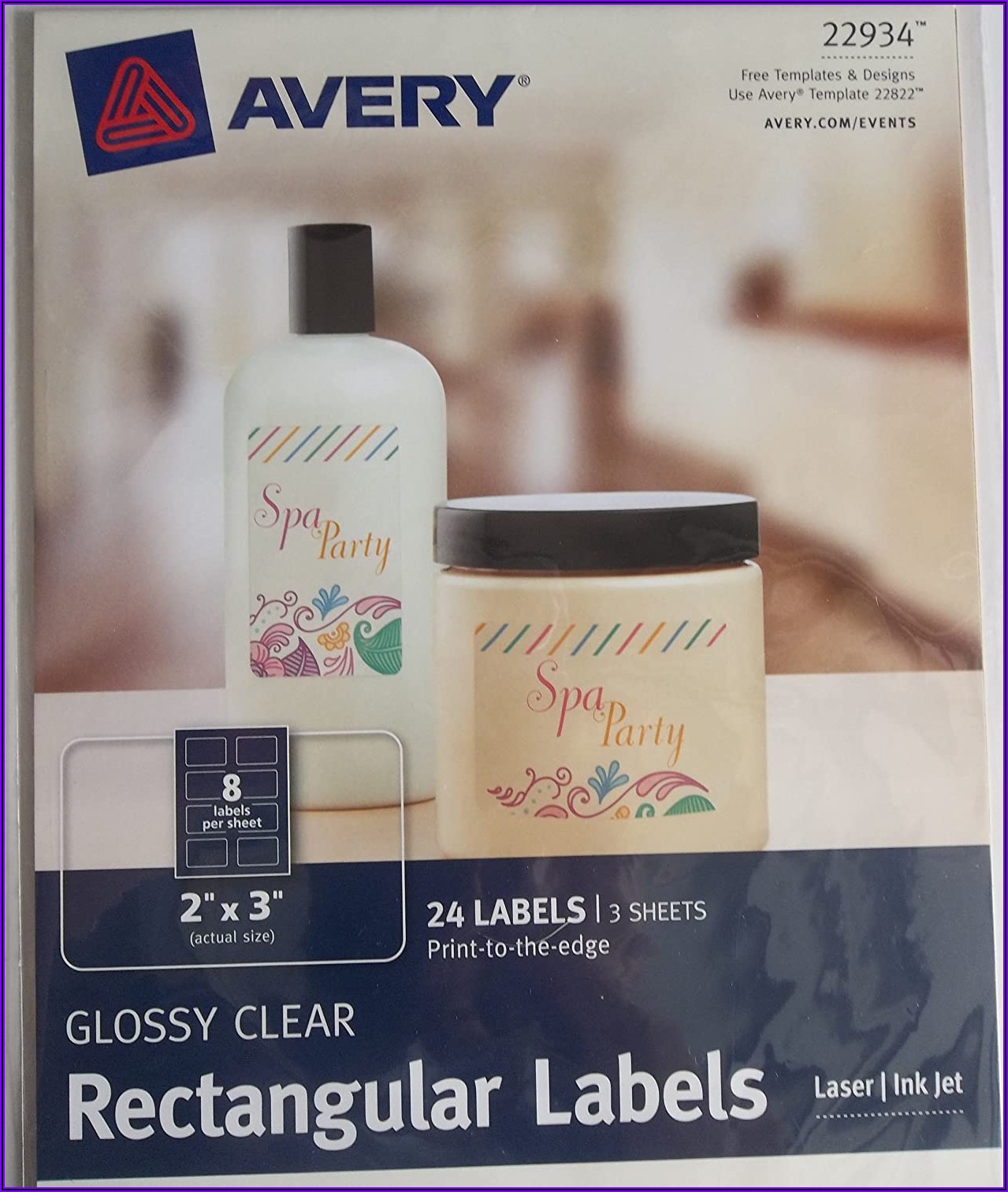 Avery Glossy Clear Labels Template