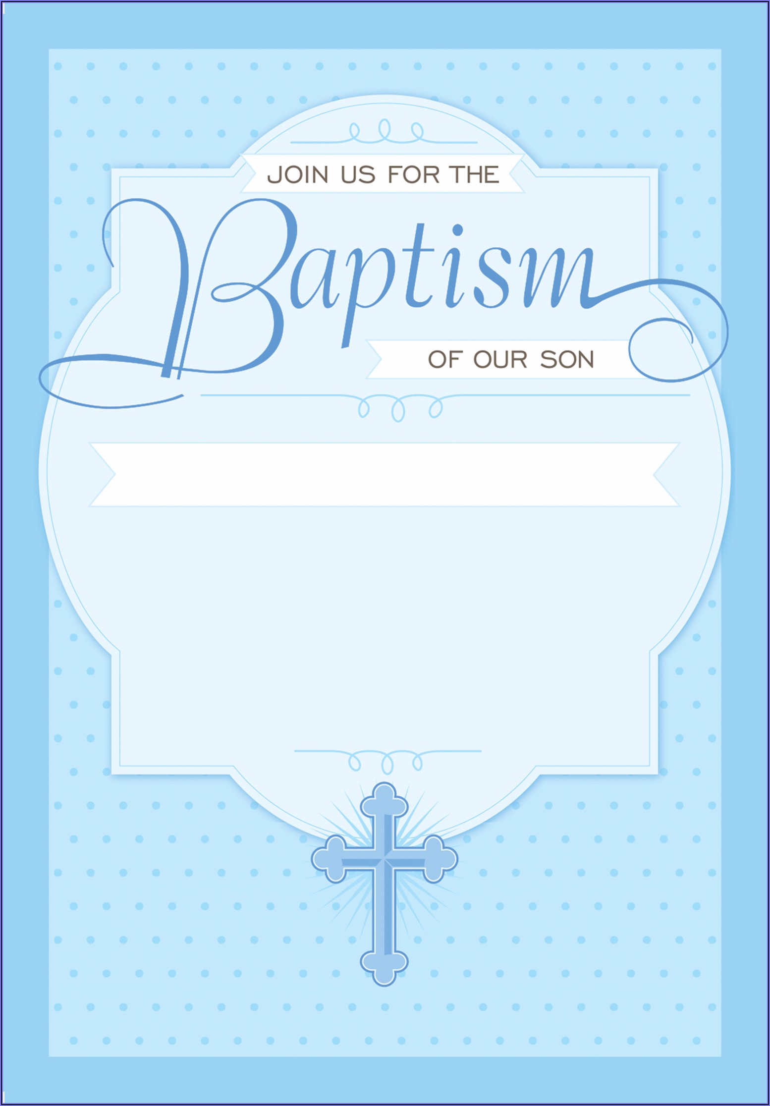 Baby Boy Baptism Invitation Background