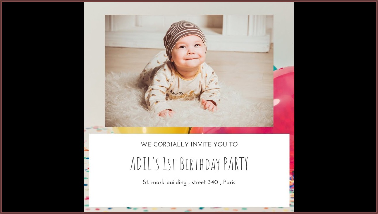 Baby Boy First Birthday Invitation Message