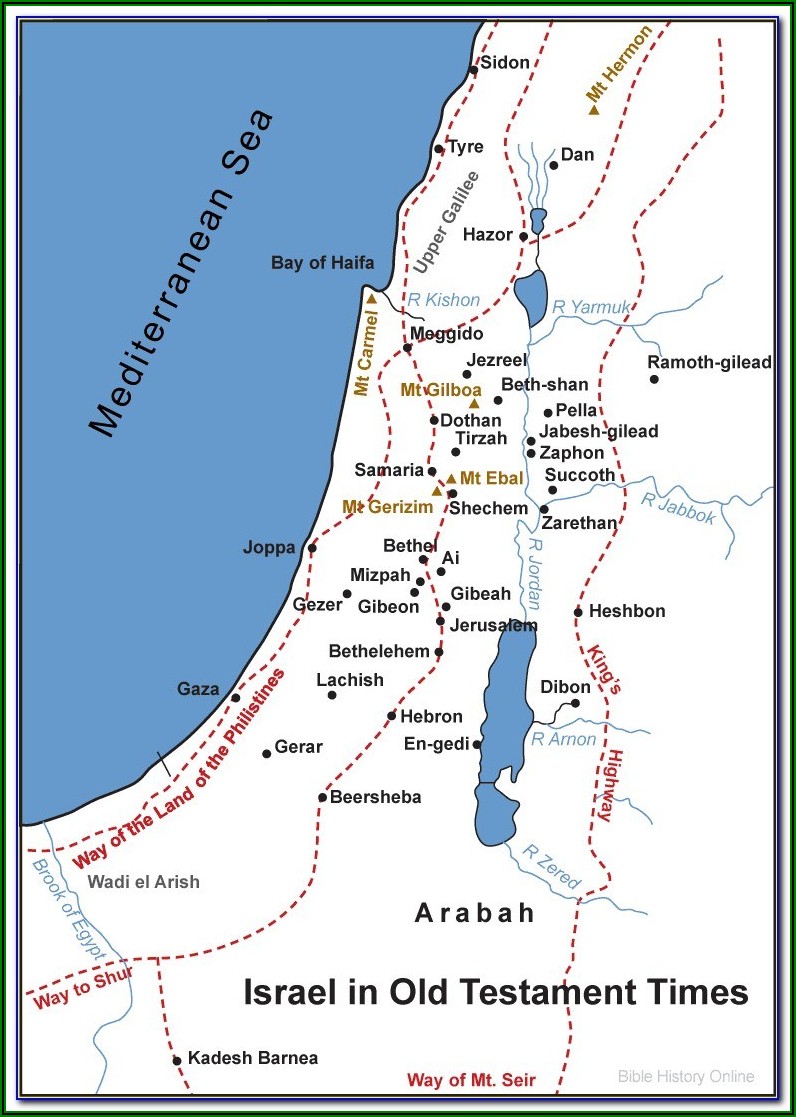 Bible Map Israel Old Testament