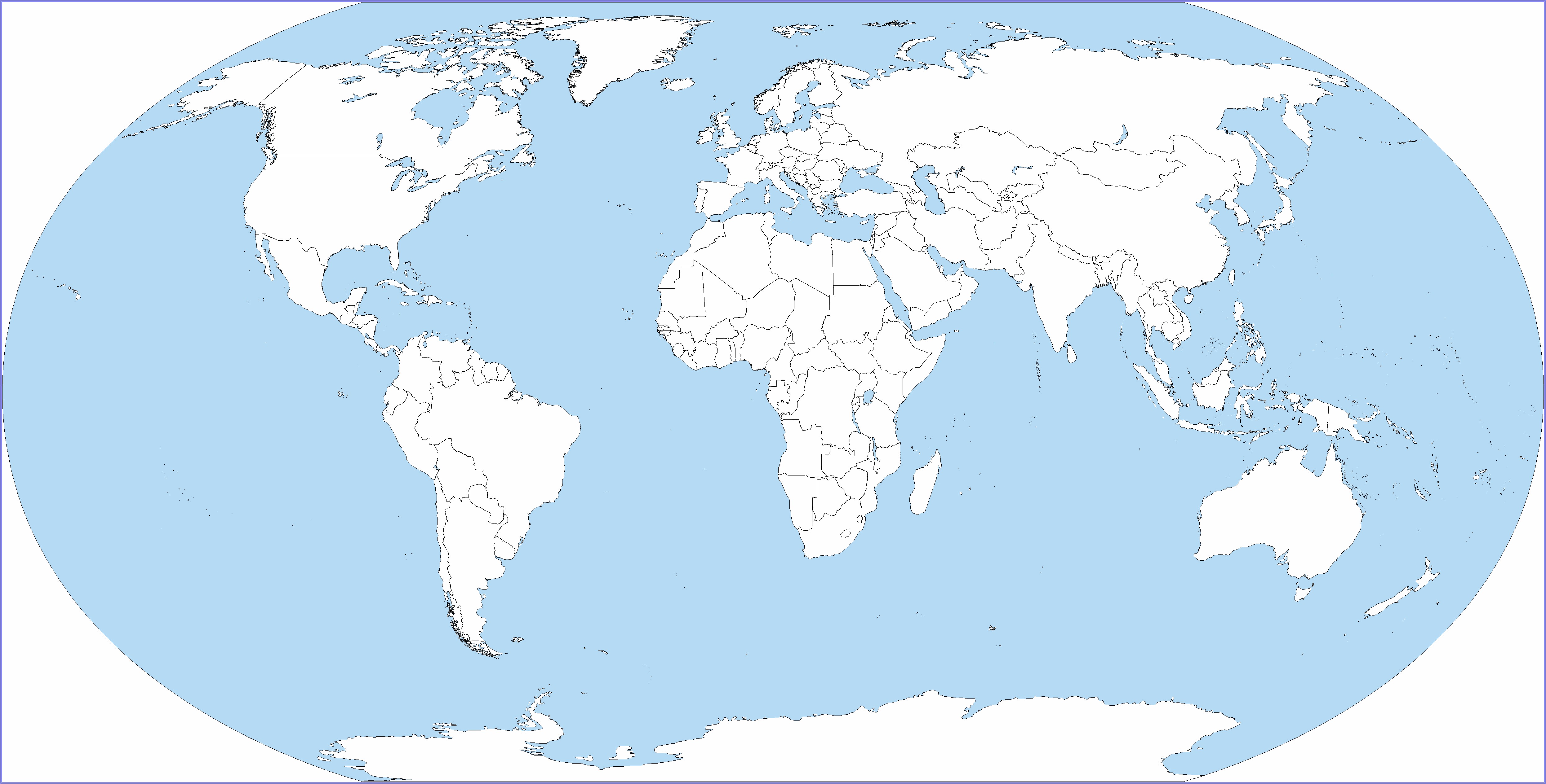 Big Blank World Map