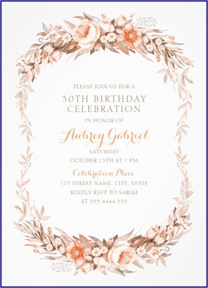 Birthday Invitation Card Design For Adults