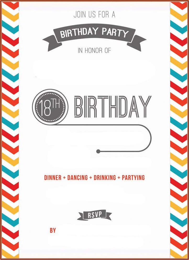 Birthday Invitation Templates Printable
