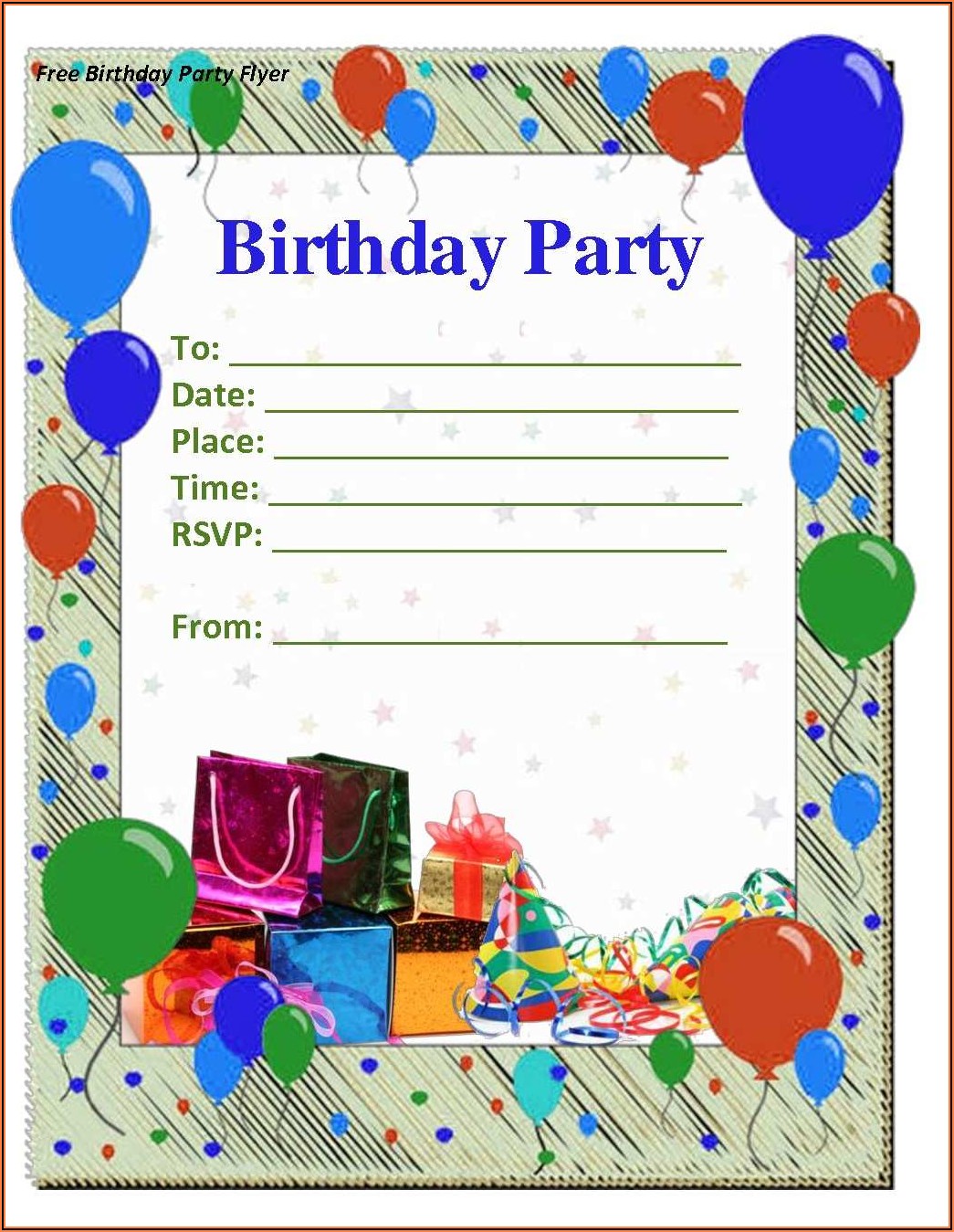 Birthday Invitation Word Template Download