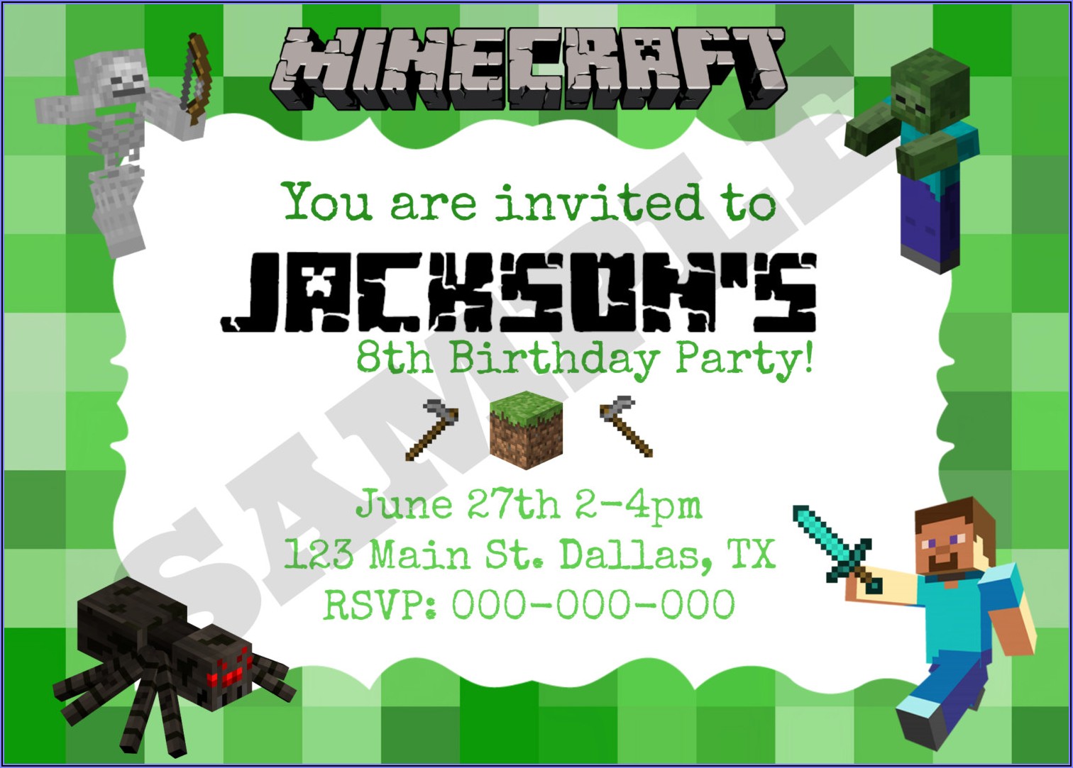 Birthday Party Invitations Templates Editable Free