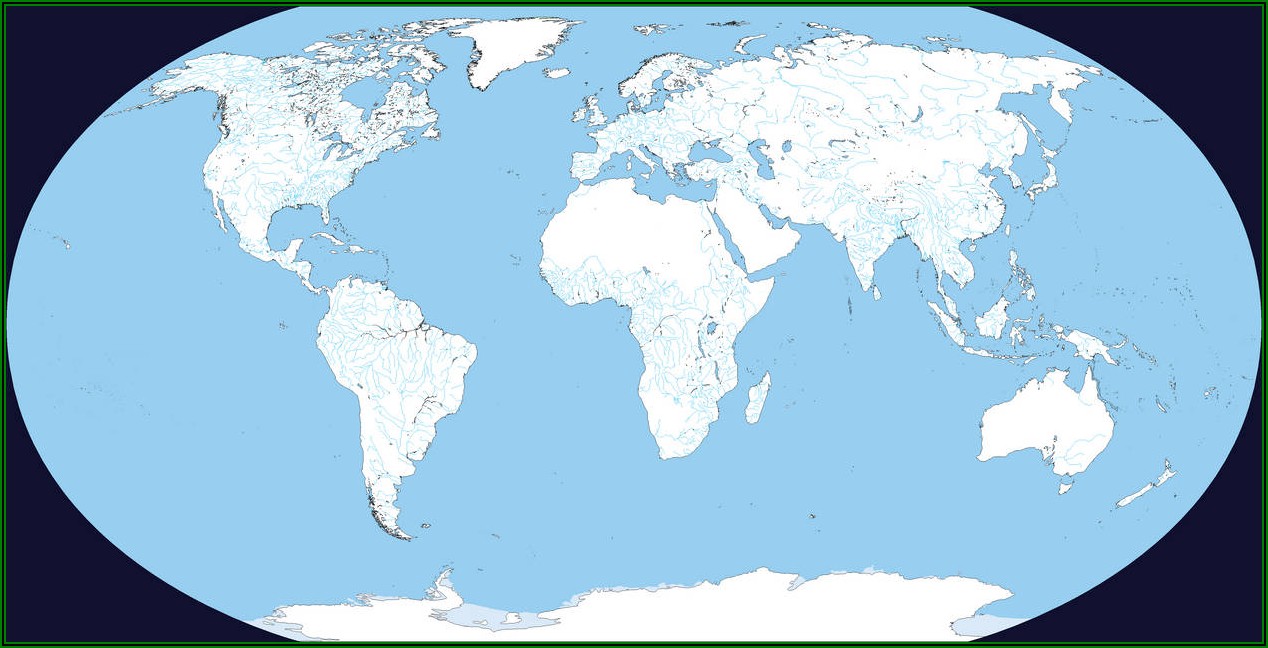 Blank World Map Pacific Centred