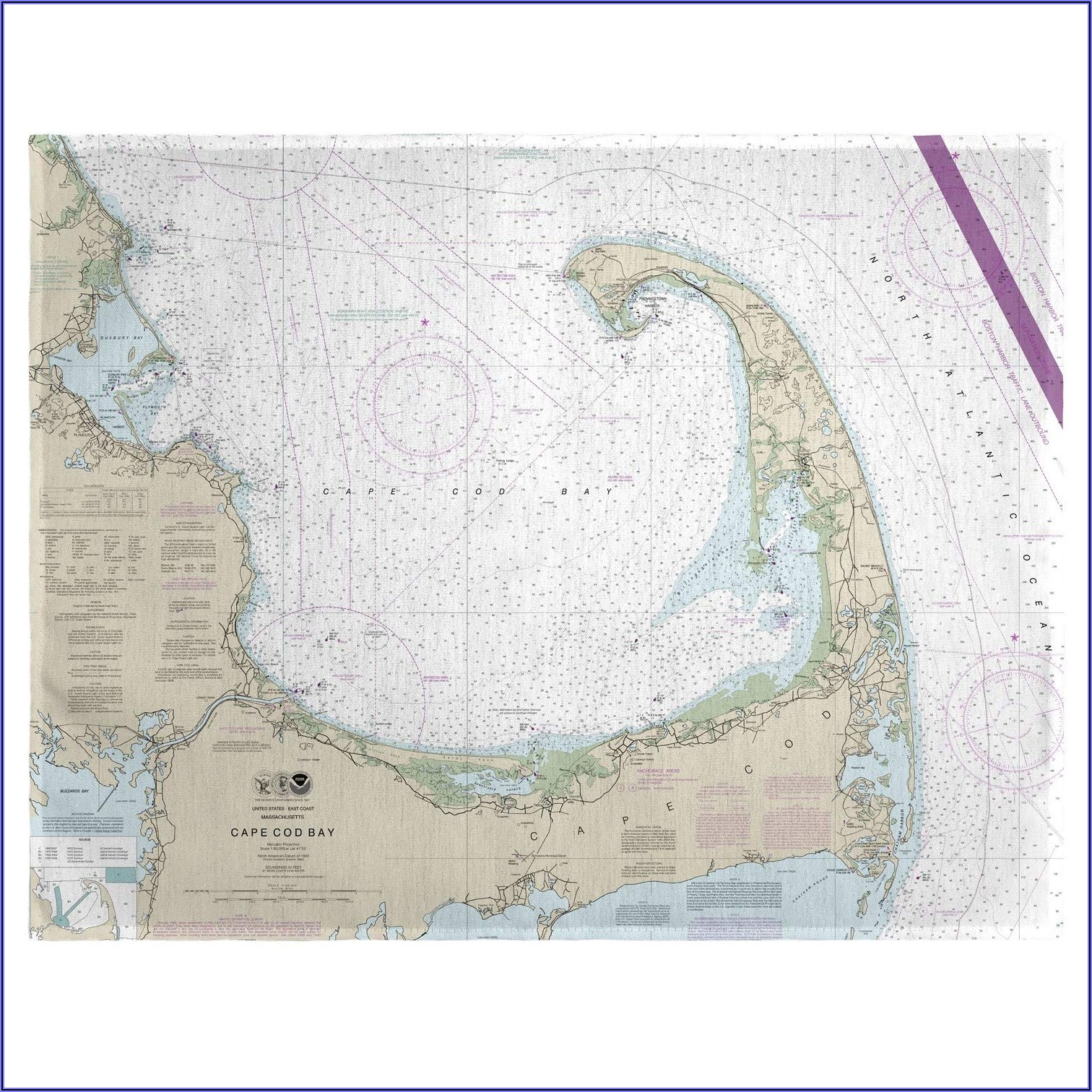 Cape Cod Nautical Map