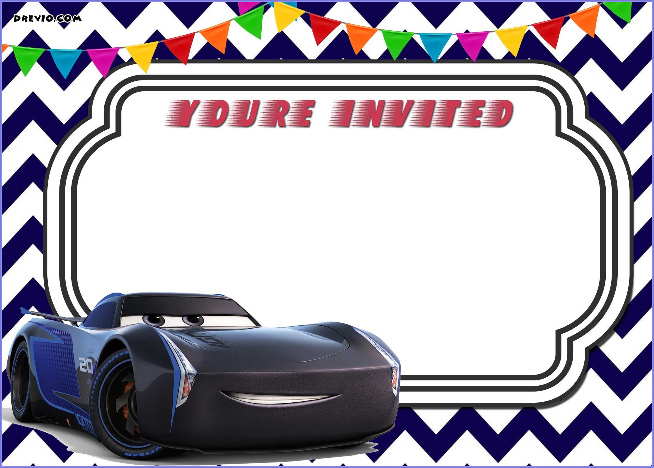Cars 3 Invitation Template Free