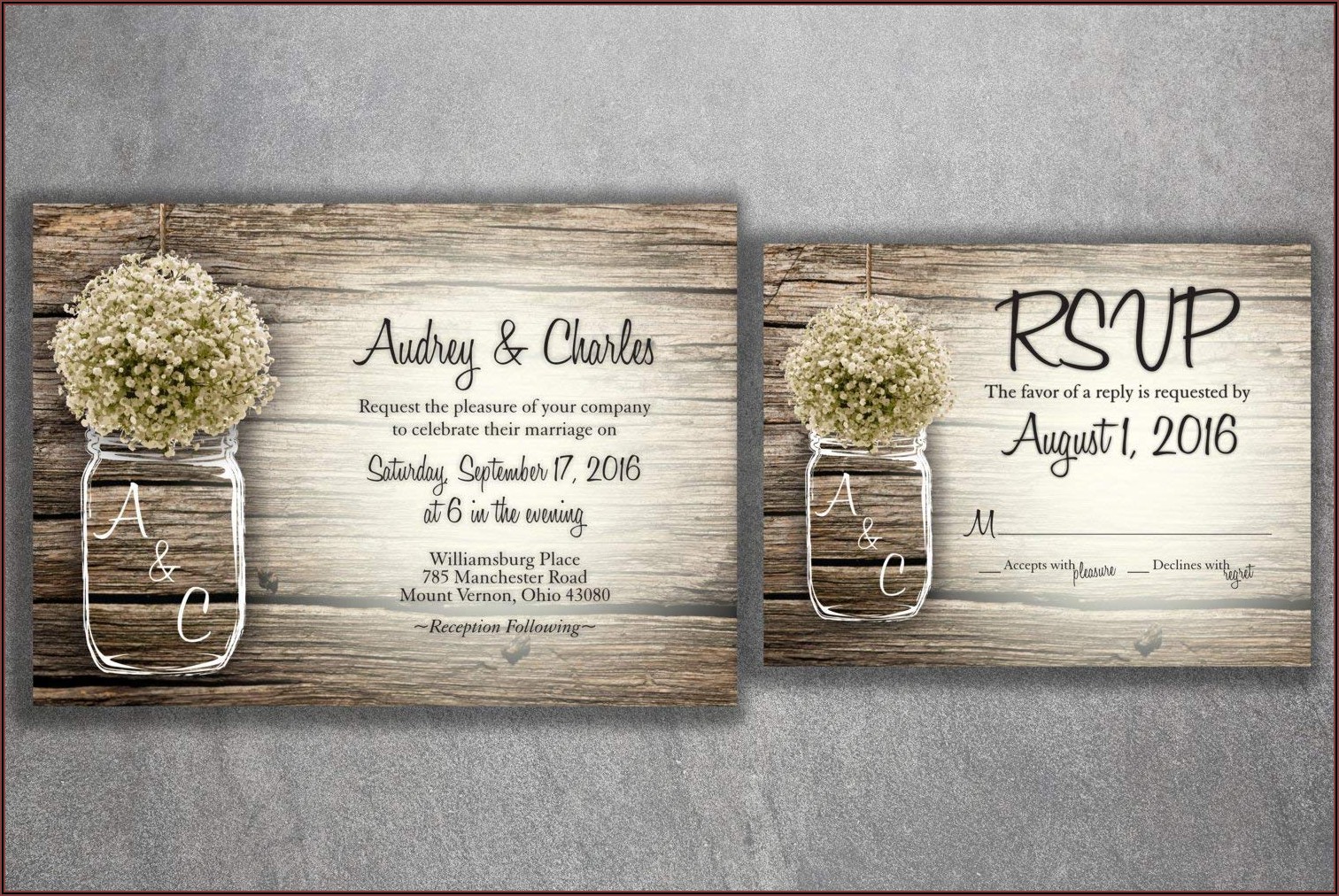 Cheap Rustic Wedding Invitation Kits