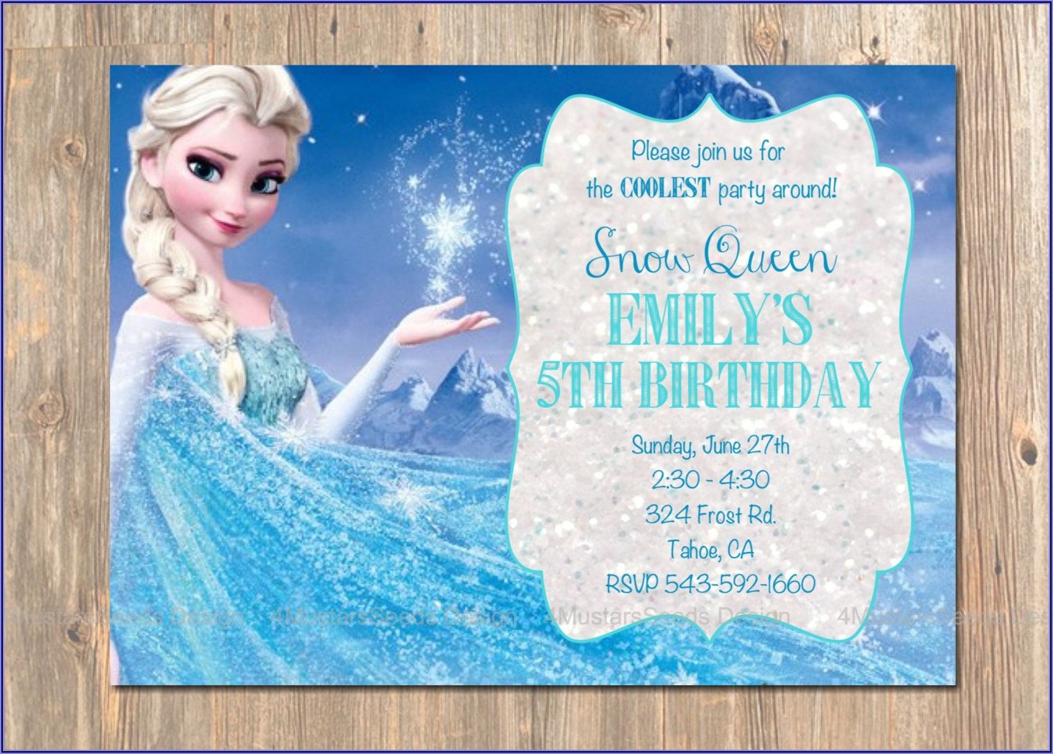 Custom Frozen Birthday Invitations