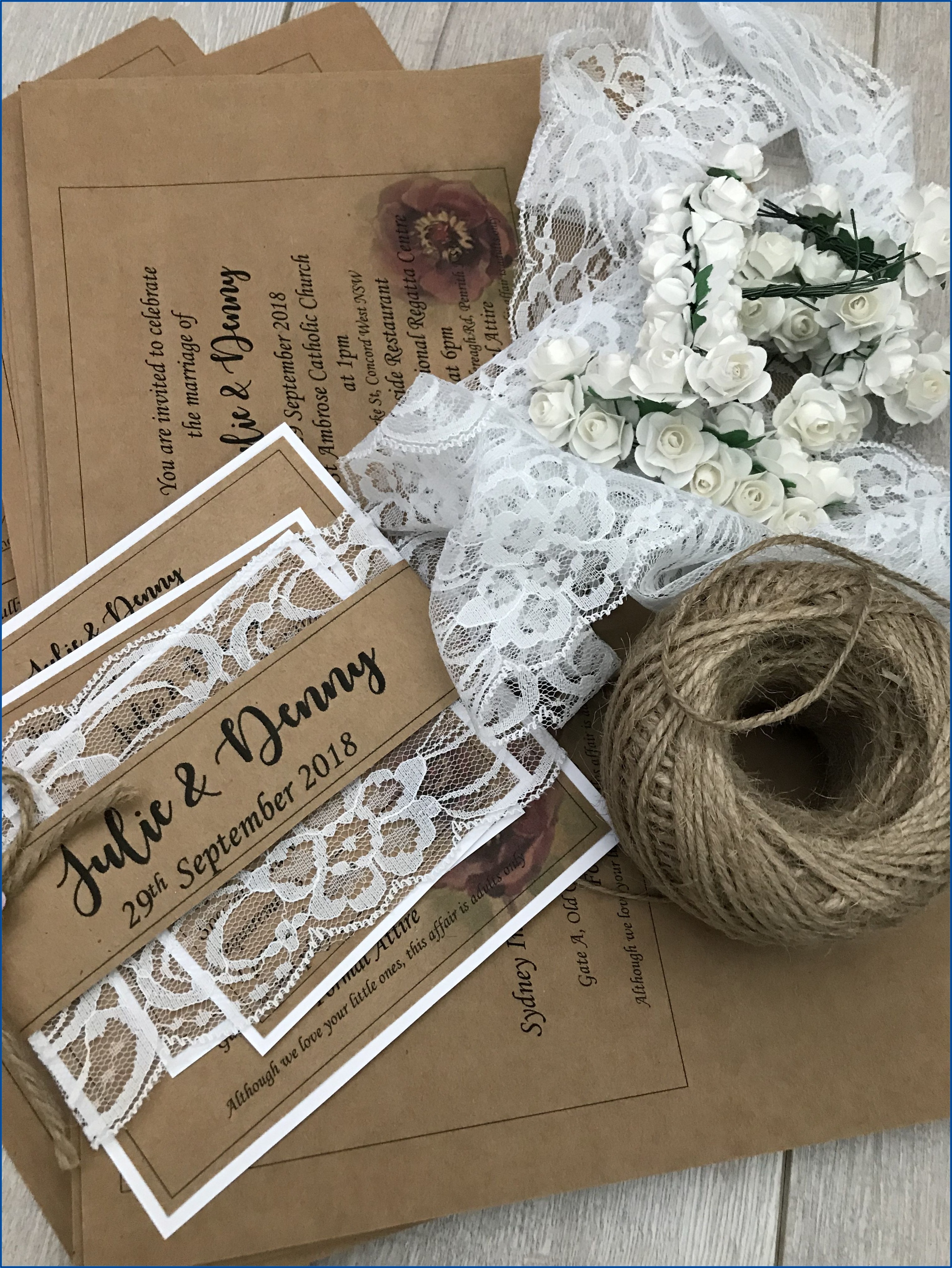 Diy Rustic Wedding Invitations Kits