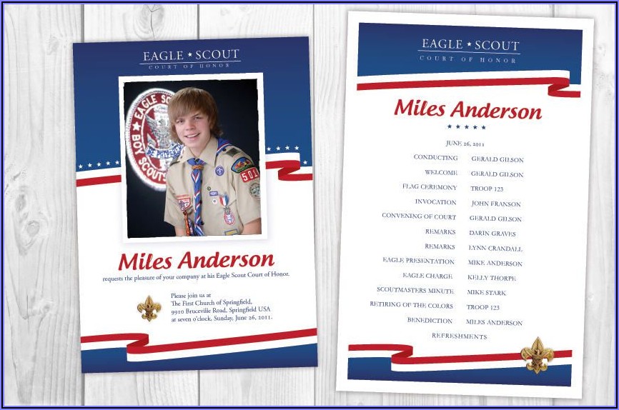 Eagle Scout Ceremony Invitations