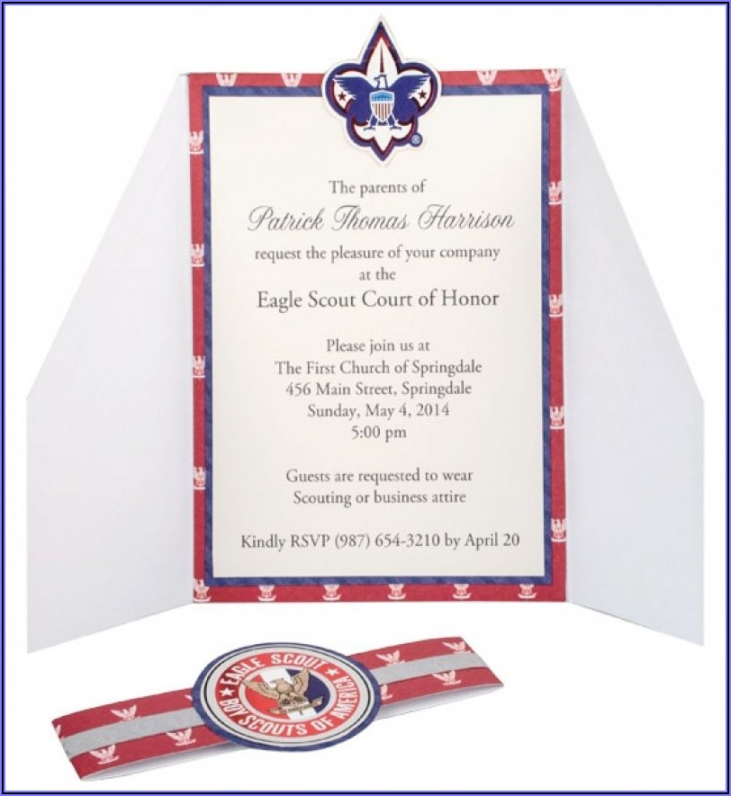 Eagle Scout Court Of Honor Invitation Wording