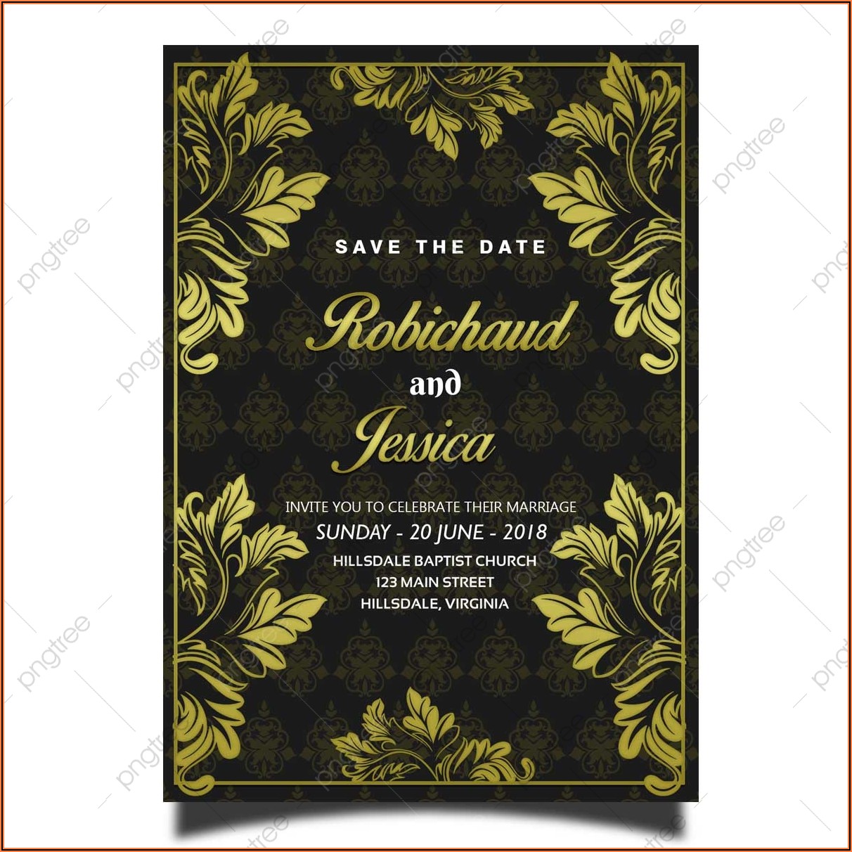 Elegant Wedding Card Background