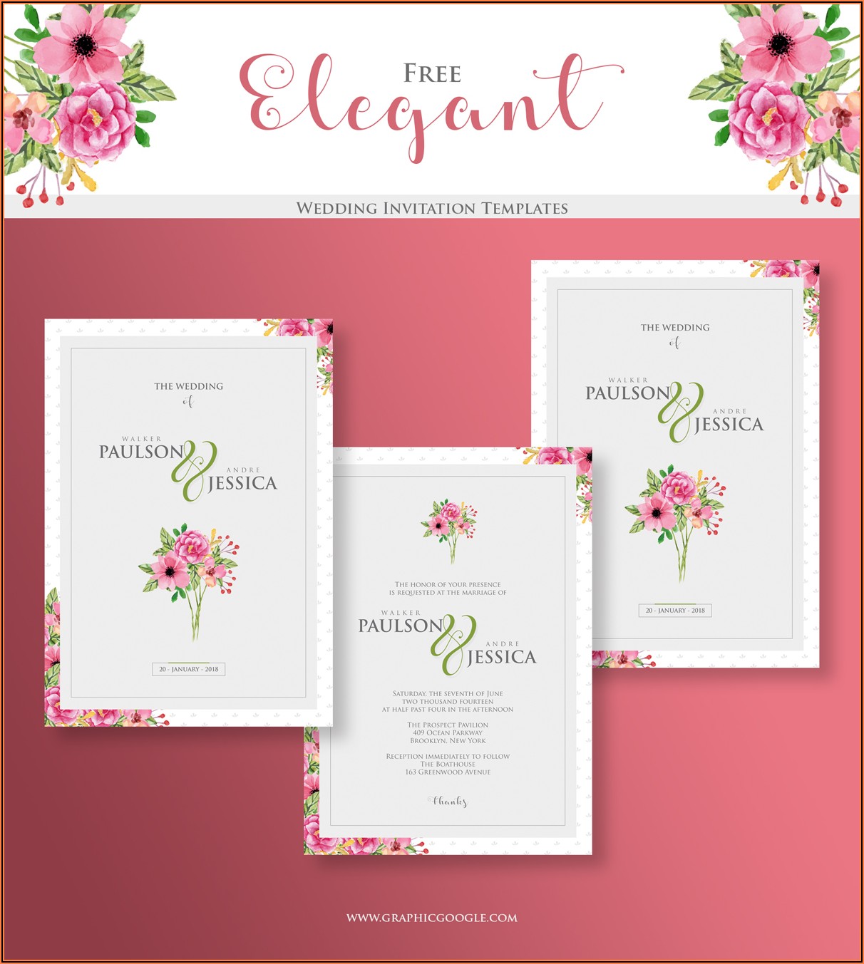Elegant Wedding Invitations Templates