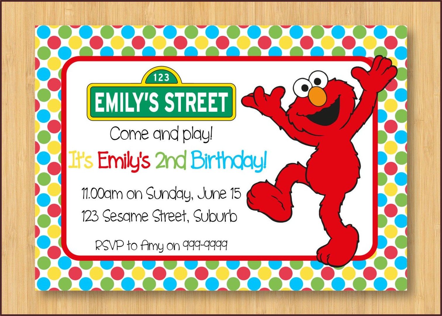 Elmo 1st Birthday Party Invitations