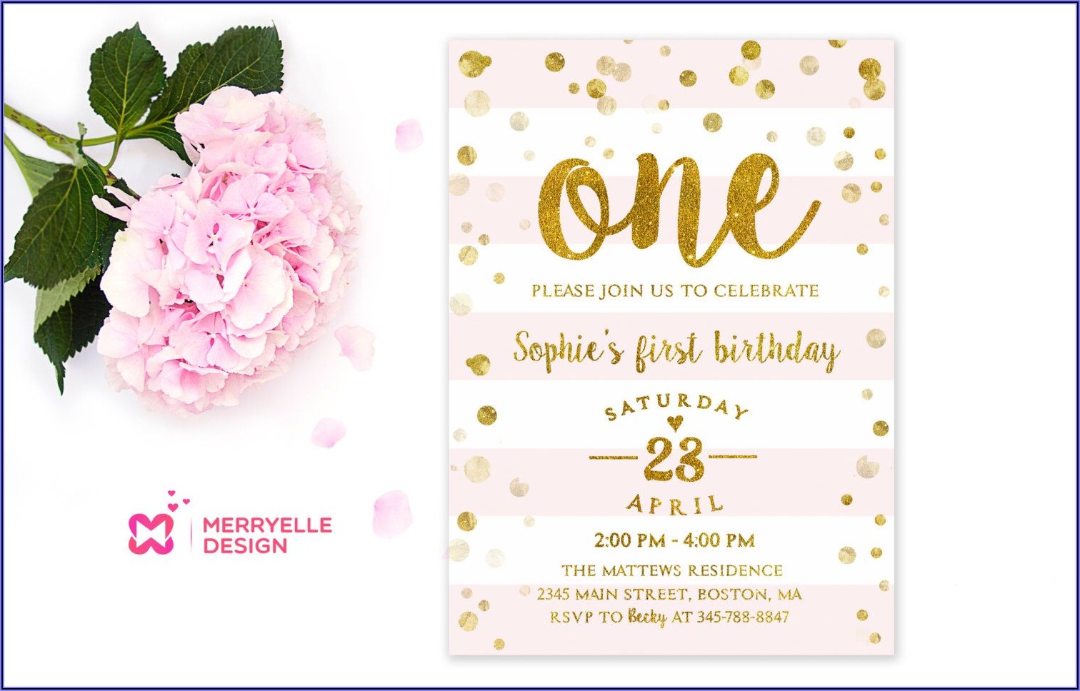 Etsy 1st Birthday Invitations Girl