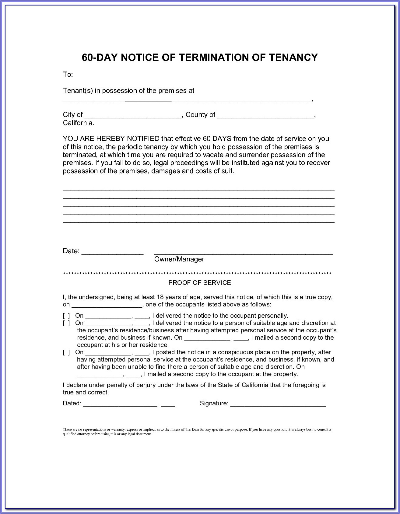 Eviction Notice Template Free Download