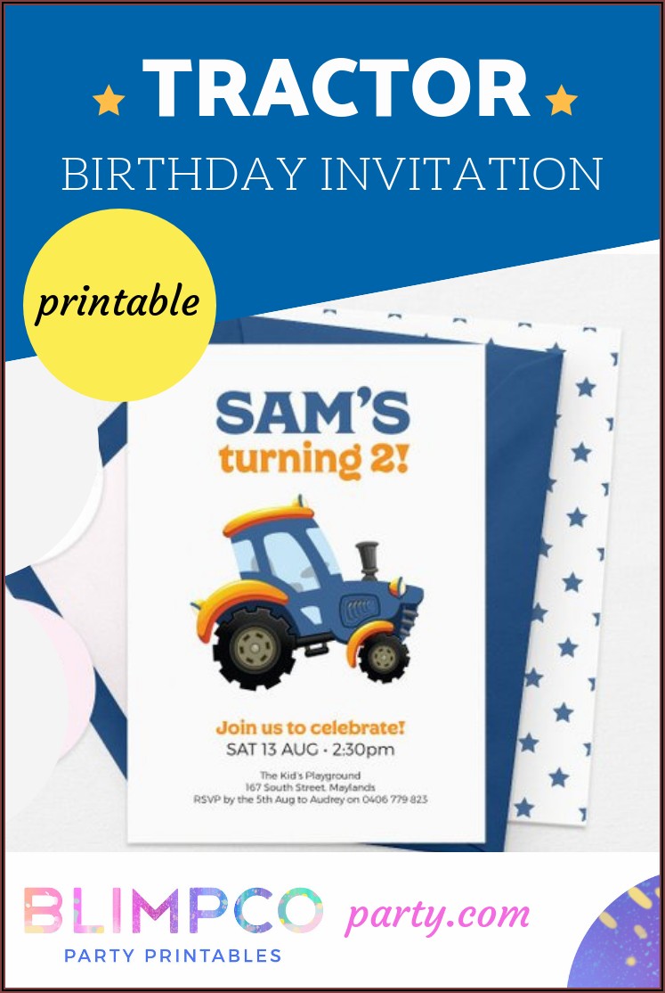 First Birthday Invitations Boy Farm
