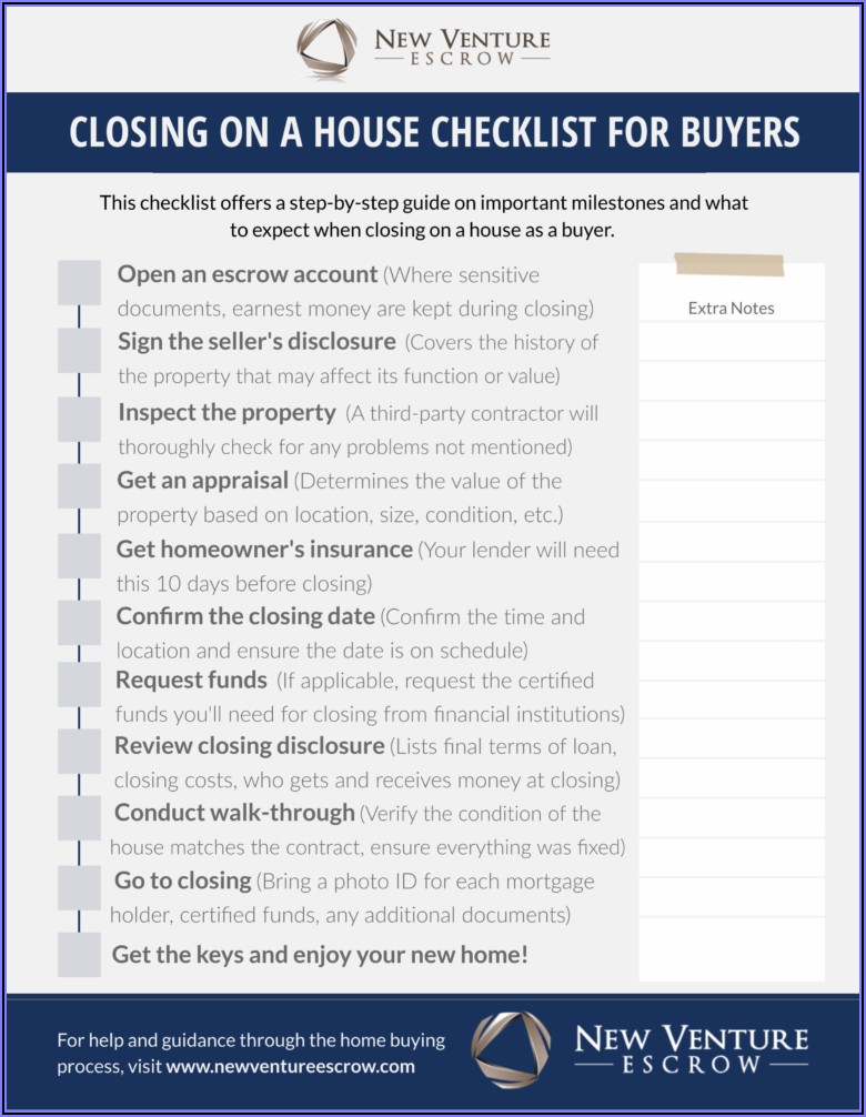 First Time Home Buyer Checklist Template