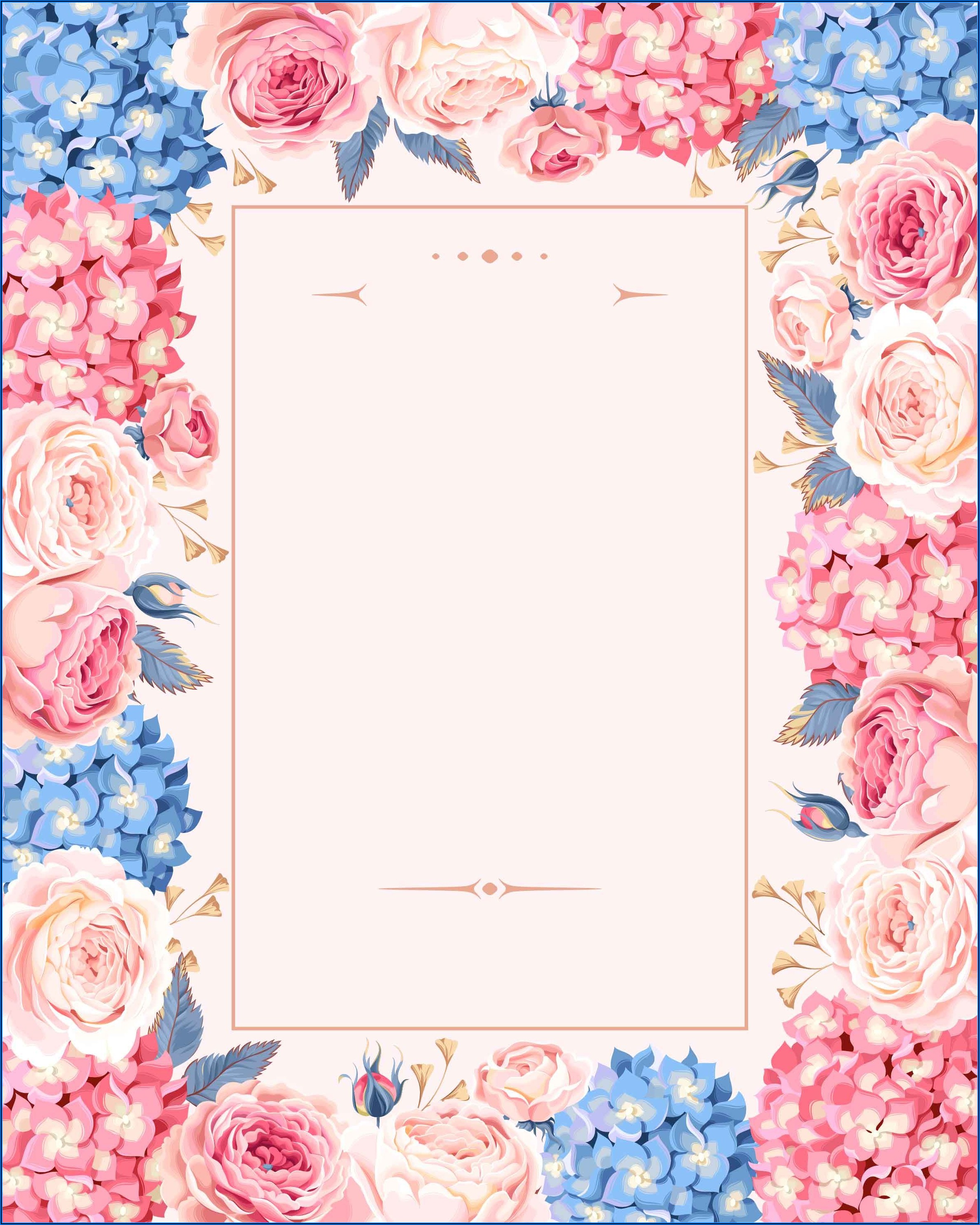 Floral Wedding Invitation Design Background