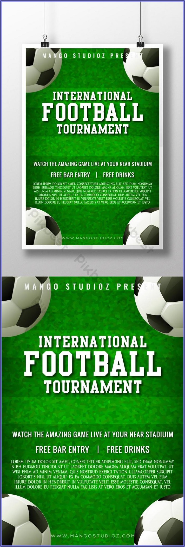 Football Tournament Poster Template Free