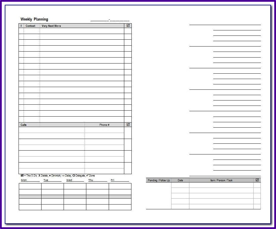 Franklin Planner Template For Word