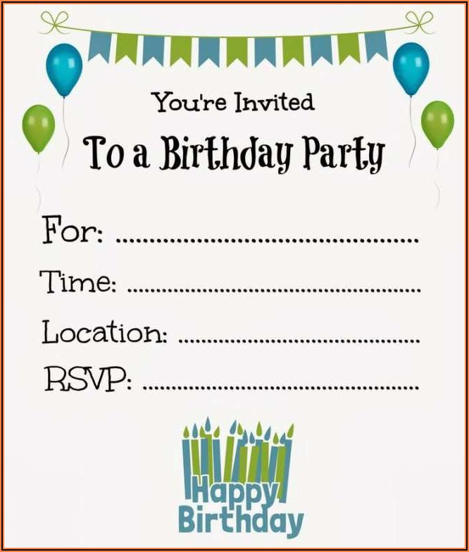 Free Birthday Invitation Templates Boy
