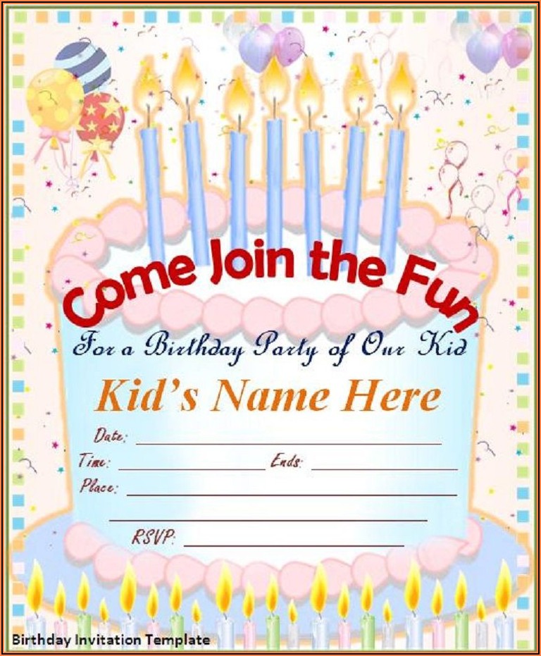 Free Birthday Invitation Templates Editable