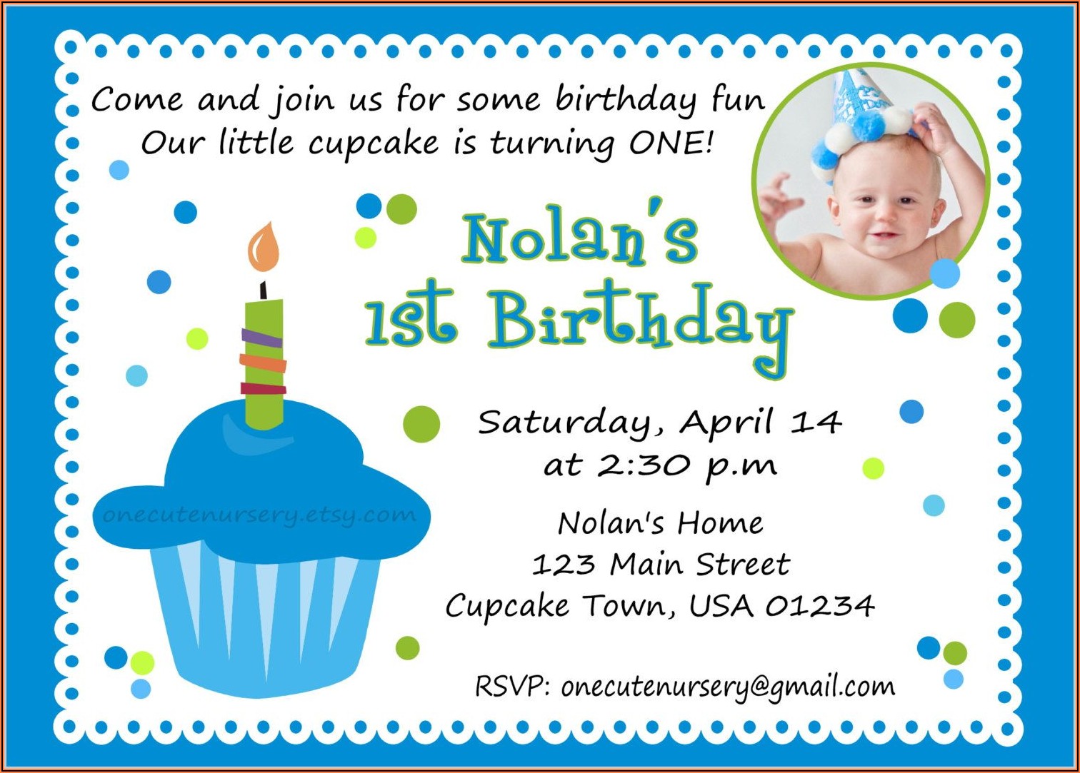 Free Birthday Invitation Templates For Baby Boy