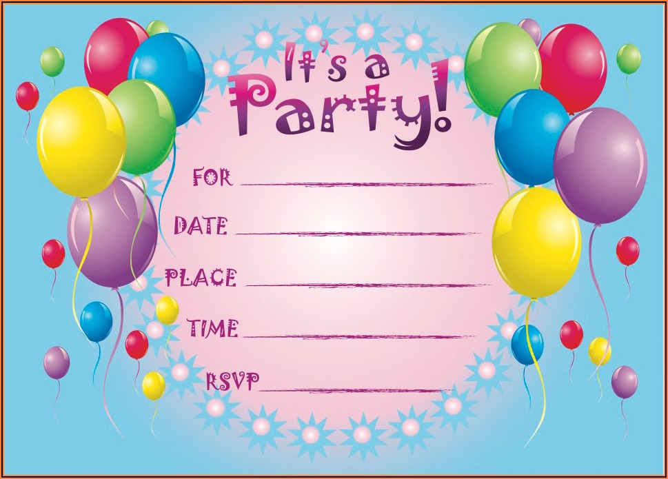 Free Birthday Invitations Online