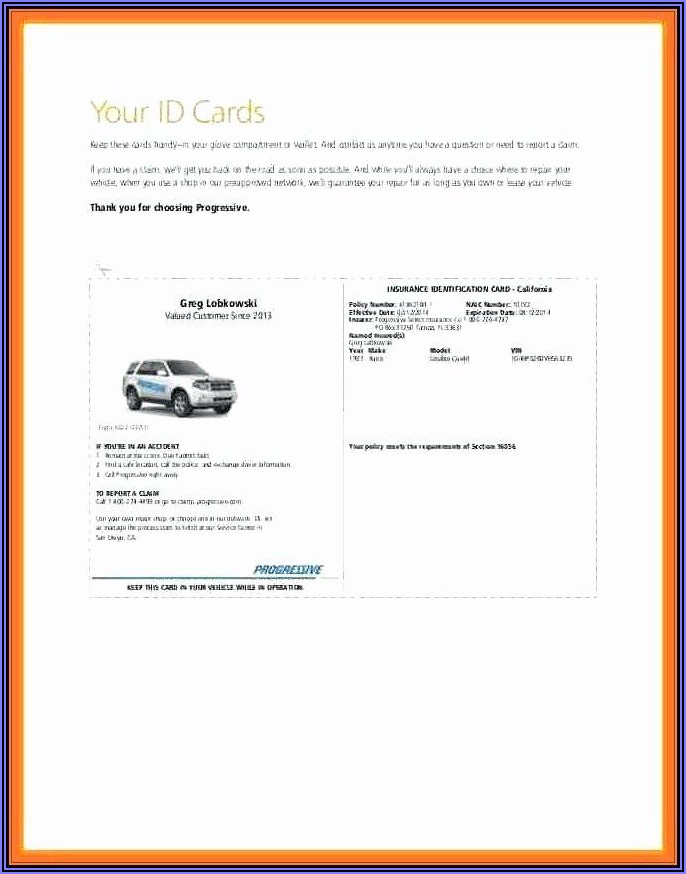 Free Blank Insurance Card Template
