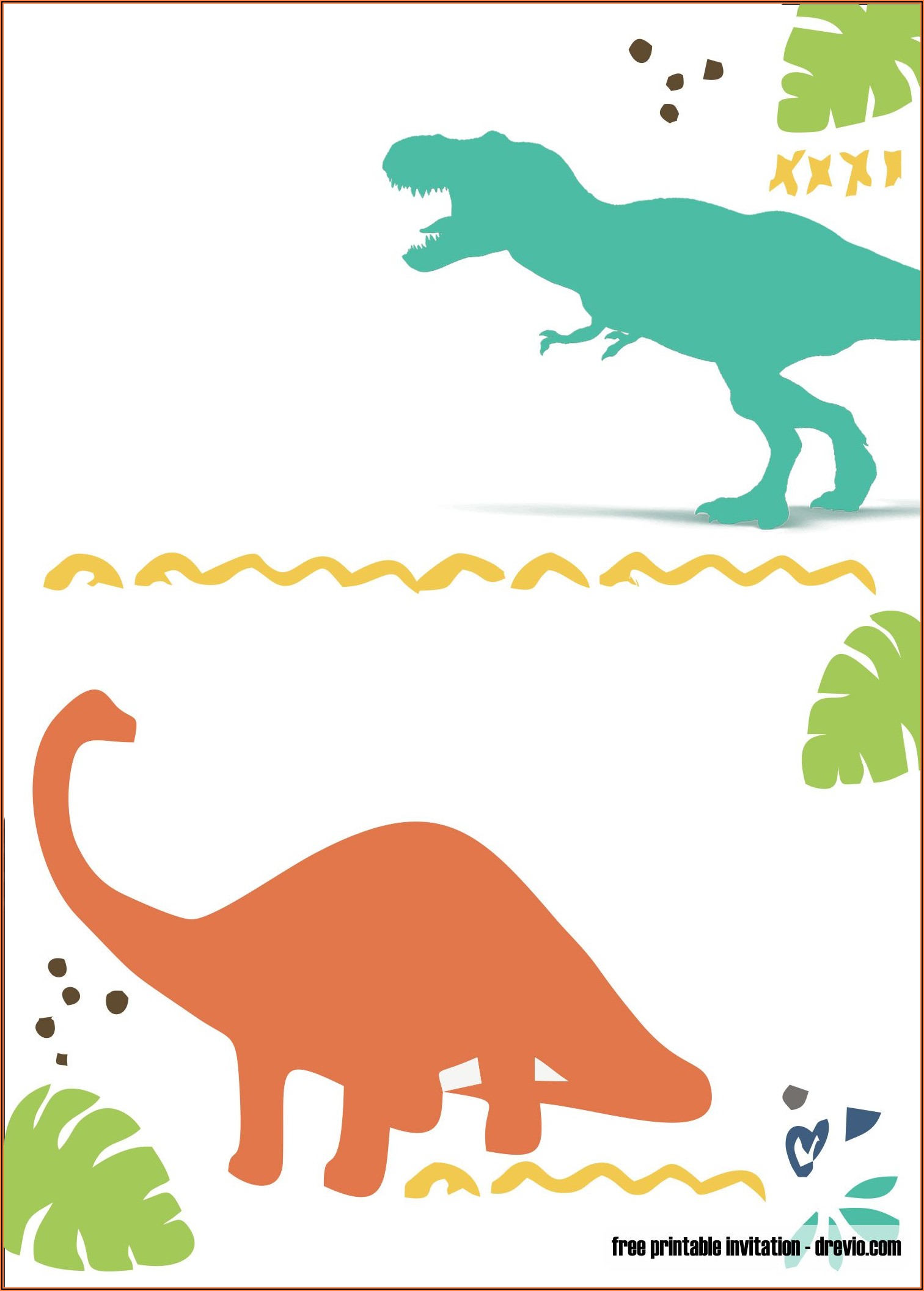 Free Dinosaur Birthday Invitations Printables