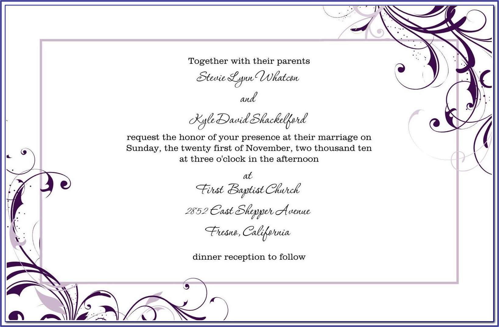 Free Download Wedding Invitation Templates Microsoft Word
