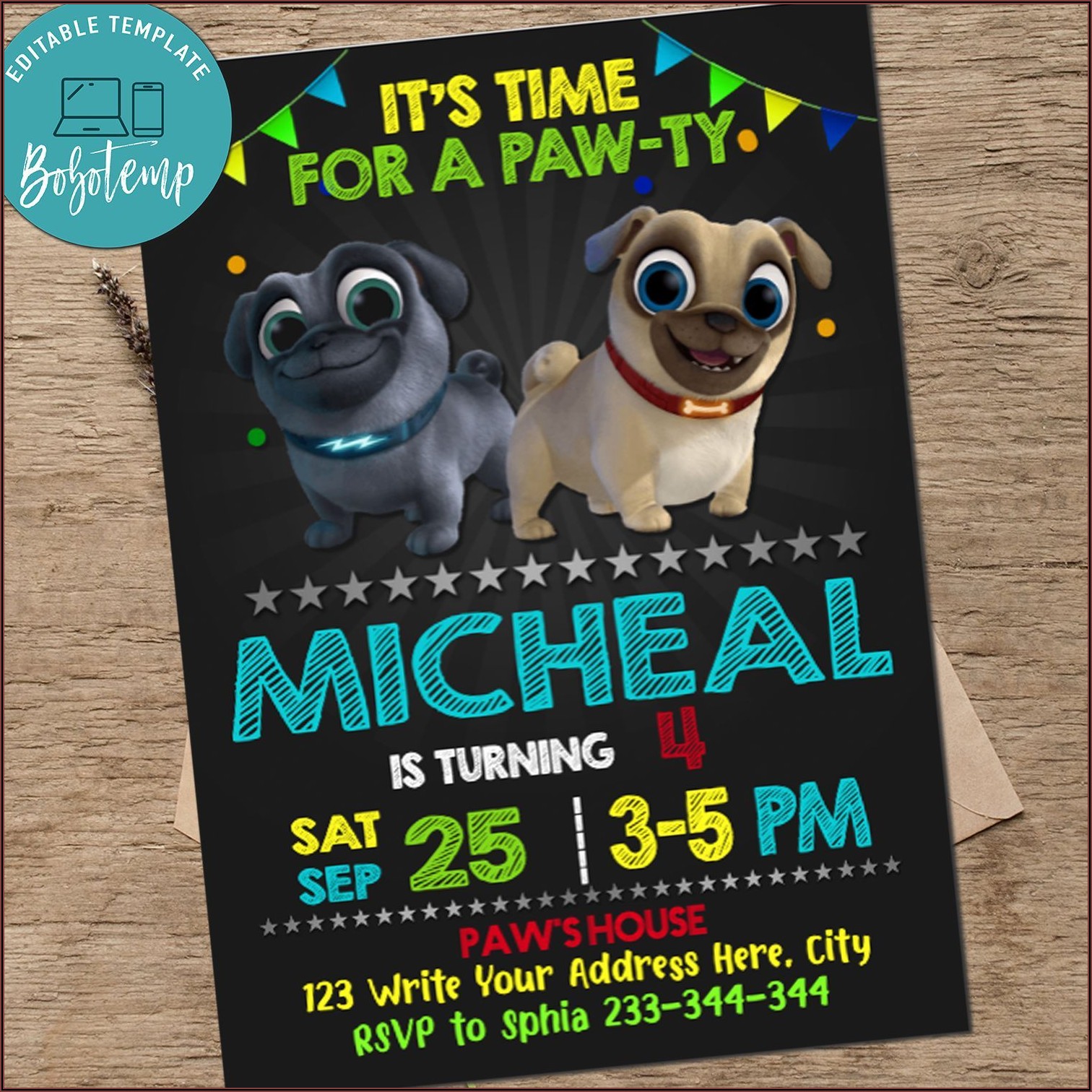 Free Downloadable Puppy Dog Pals Invitations