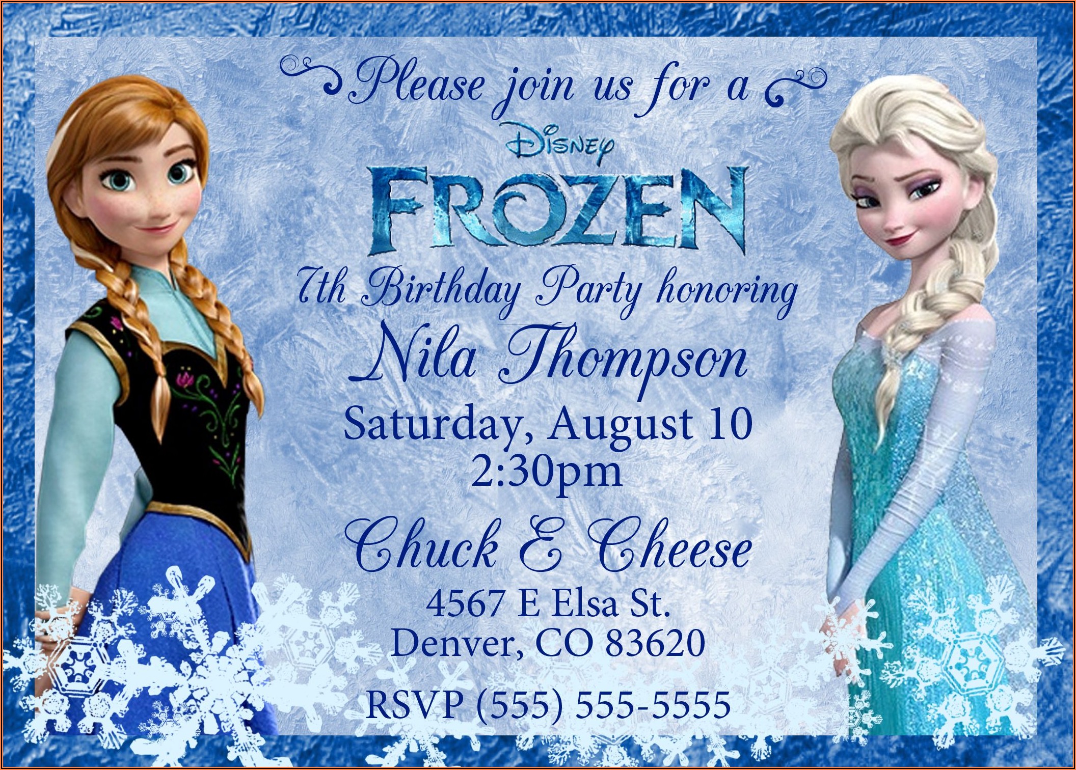 Free Frozen Birthday Invitations Online