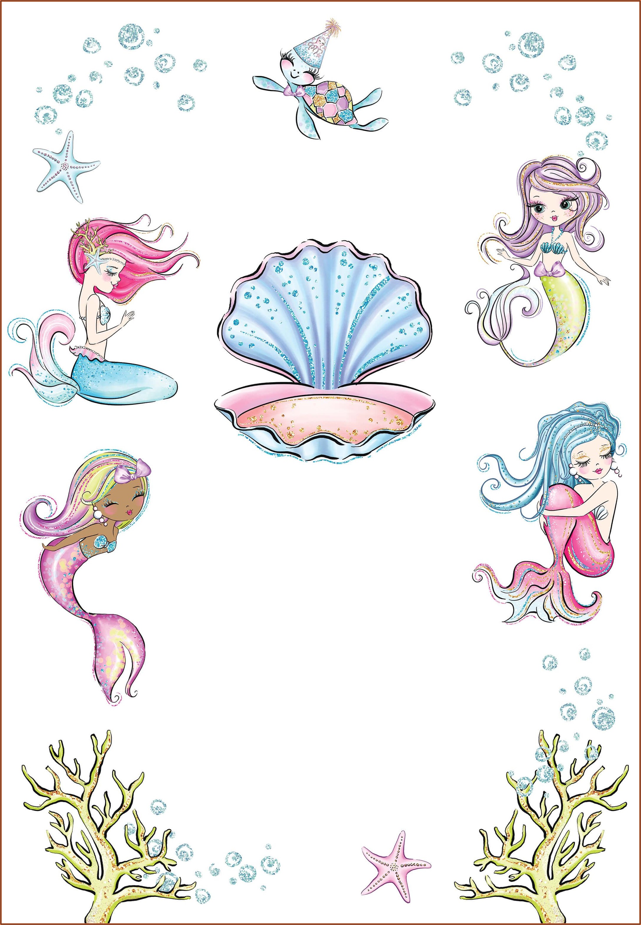 Free Invitation Template Mermaid