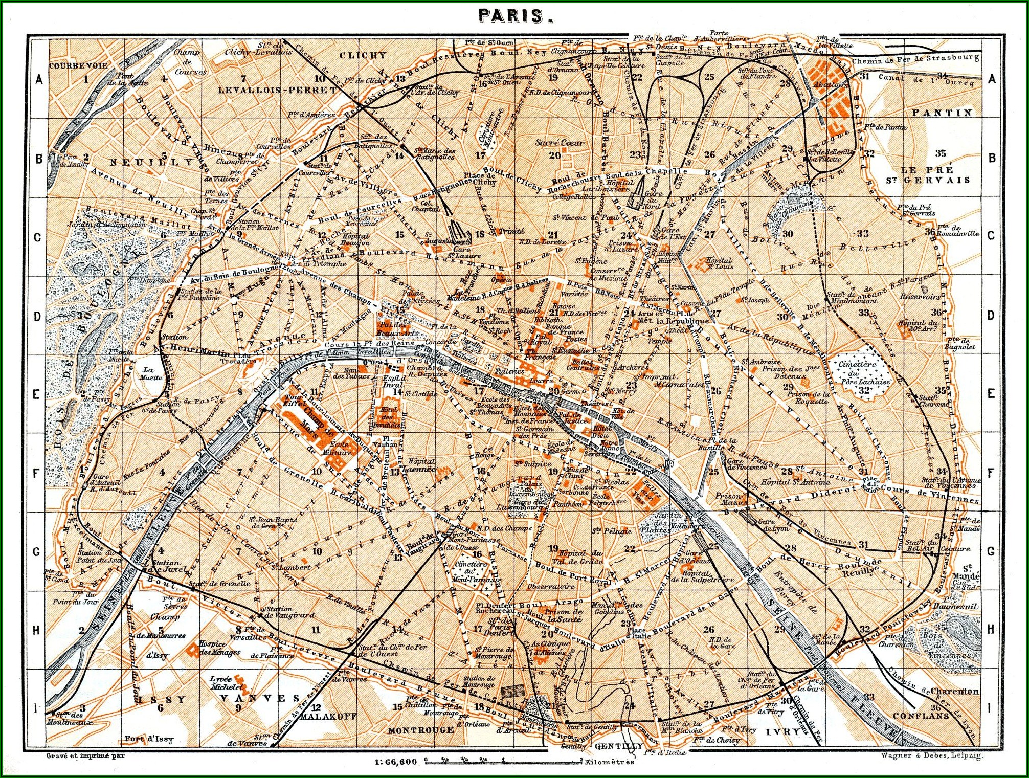 Free Map Of Paris