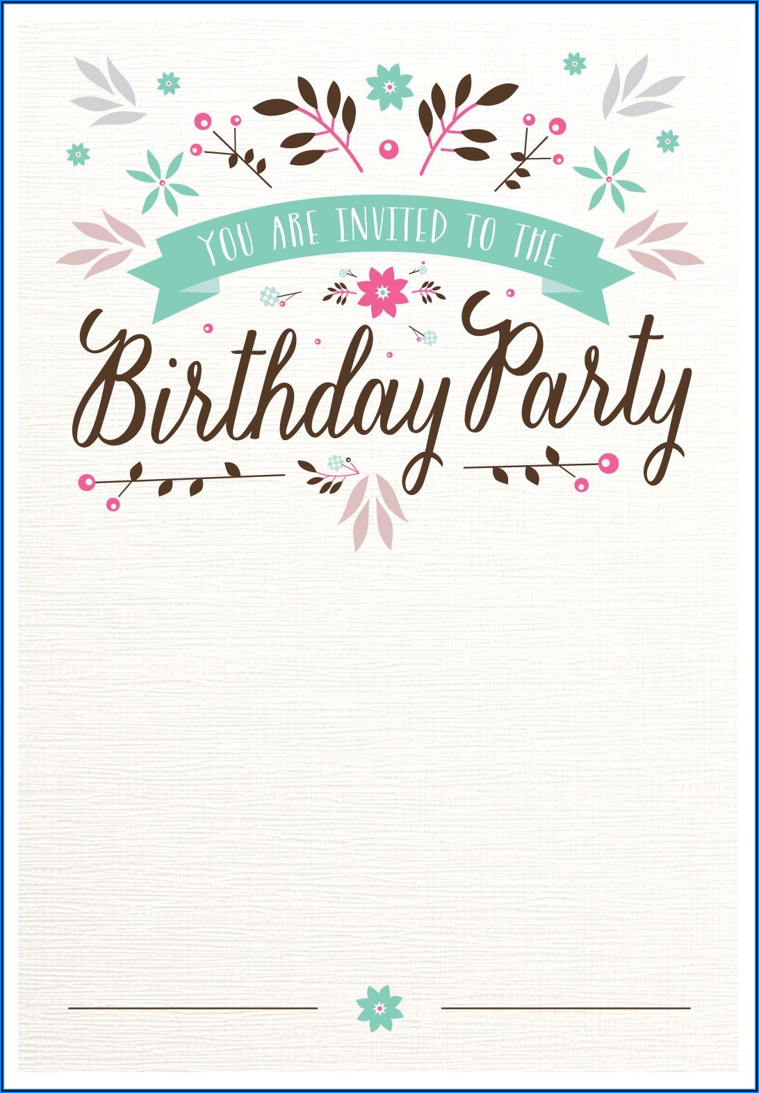 Free Printable Birthday Invitations Templates With Photo