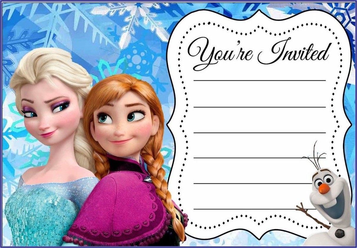 Free Printable Disney Frozen Birthday Party Invitations